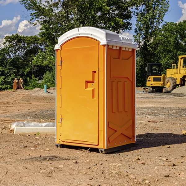 how often are the portable restrooms cleaned and serviced during a rental period in Platte SD